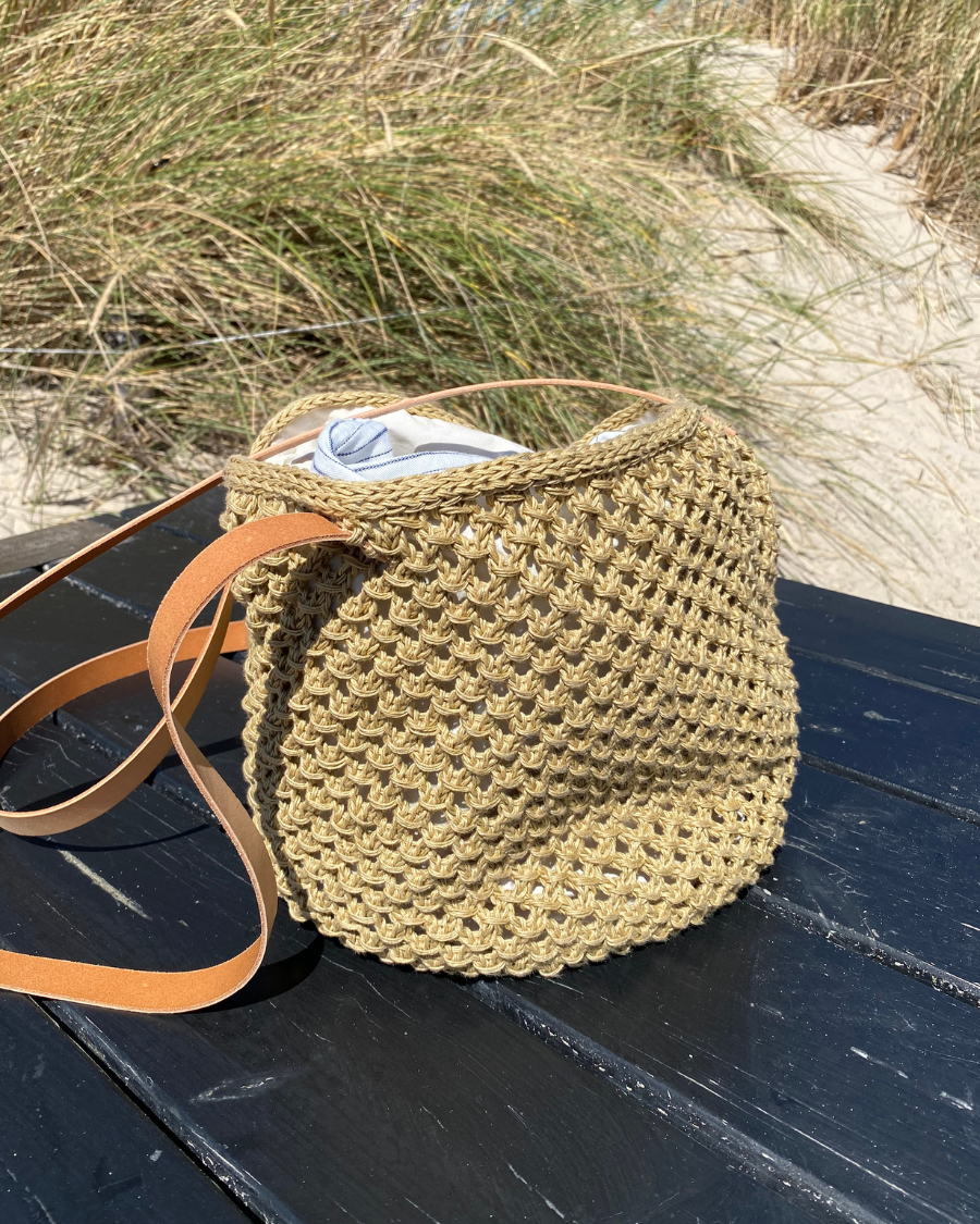 Natur læderstropper til French Market Bag