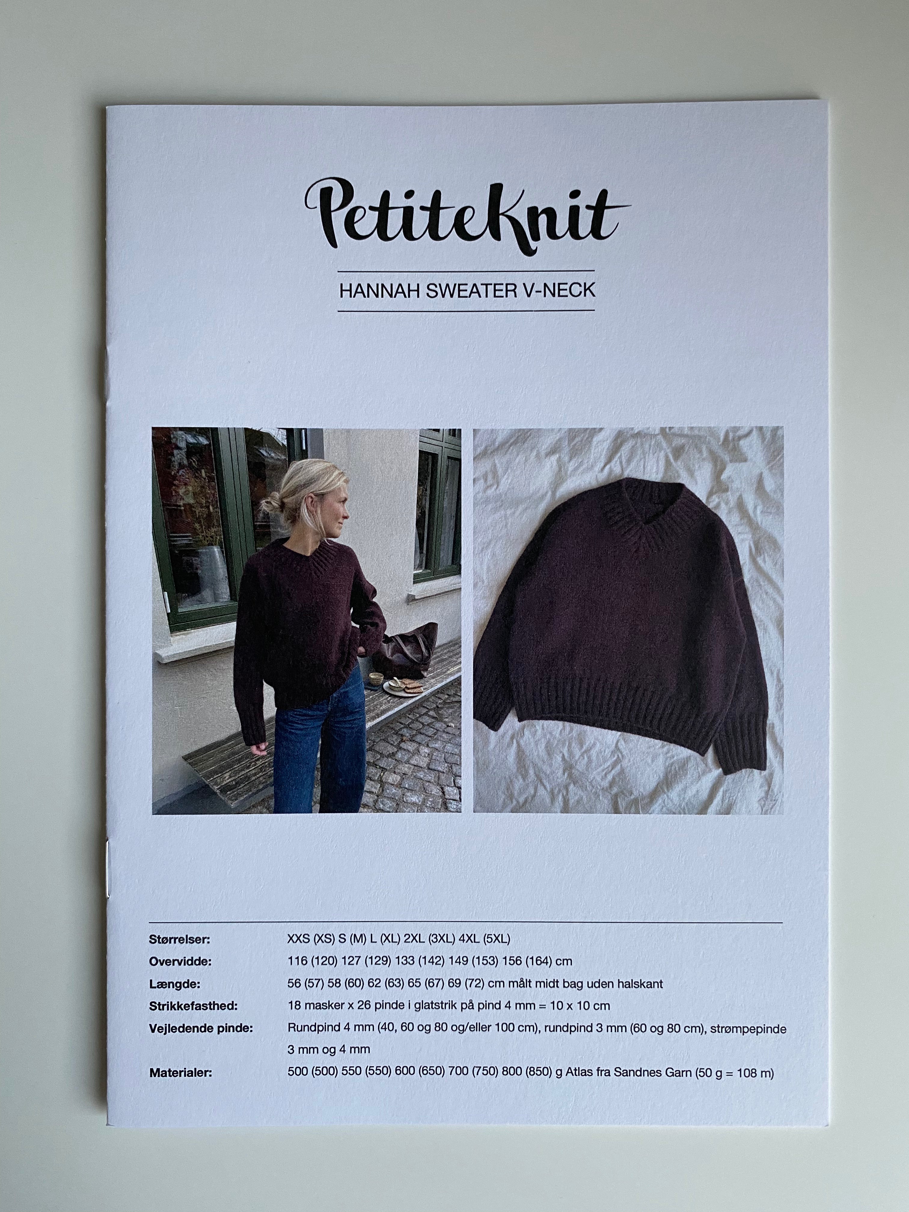 Opskrift: Hannah Sweater V-neck